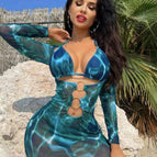 Printing And Dyeing Lake Blue