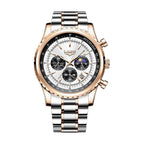 Steel Belt Rose Gold White