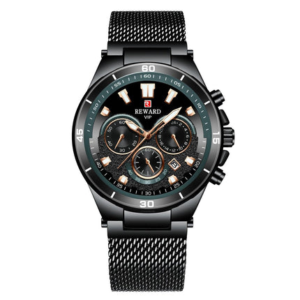 Reward Foreign Trade Three Eye OEM Watch Multi-function Sports Men's Watch Cross-border Waterproof Men's Watch Watches - Viva Vista Store