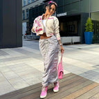 Beige Print Jacket