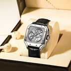 Silver shell gray faced black