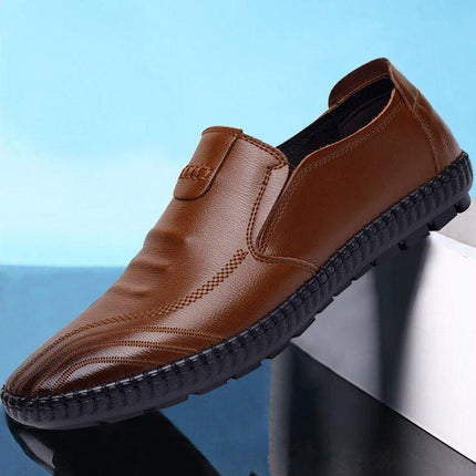 Leather shoes men's casual shoes cross-border Wholesale shoes Male Shoes Men One foot summer peas shoes - Viva Vista Store