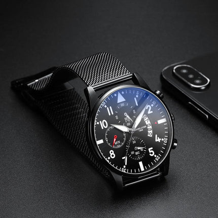 High school automatic ultra-thin watches male students quartz table trend junior high-rise waterproof men's watch express - Viva Vista Store