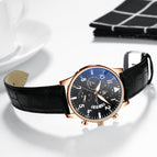 Gentleman rose - black leather