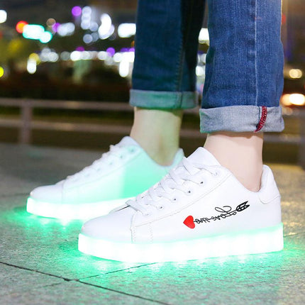 Factory direct sales new led luminous shoes luminous ghost walking shoes usb rechargeable strip light shoes casual sports board shoes foreign trade - Viva Vista Store
