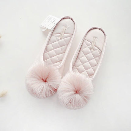 Halluci autumn and winter new product Suo rubber bottom indoor home slippers waterproof anti-slip office slippers female - Viva Vista Store