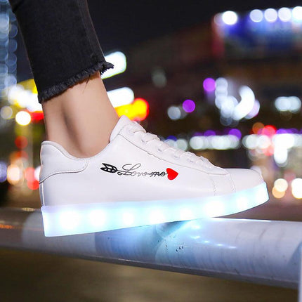 Factory direct sales new led luminous shoes luminous ghost walking shoes usb rechargeable strip light shoes casual sports board shoes foreign trade - Viva Vista Store