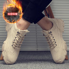 Beige Cotton - full leather / 38