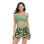 Falda de bikini verde limón