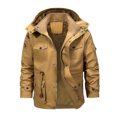 Amazon eBay AliExpress autumn and winter new cotton water washing jacket plus velvet thick detachable cotton clothing coat - Viva Vista Store