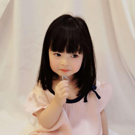 100% silk pajamas hit color parent-child girl small princess sang silk home service suit - Viva Vista Store