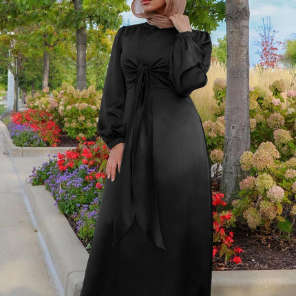 Muslim Women Hijab Satin Dress Islam Dresses - Viva Vista Store
