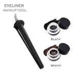 Black Brown Creamy Eyeliner / Black Silicone Brush