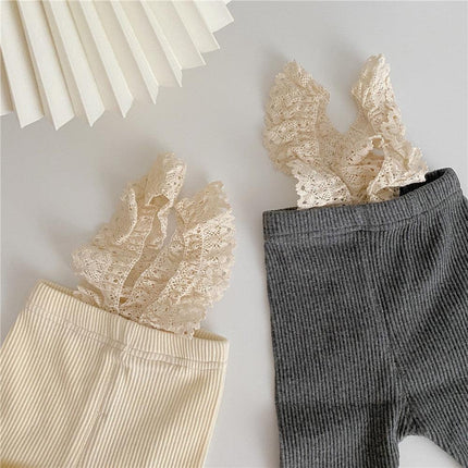 INS stretch lace simple sling suspenders baby outing leggings - Viva Vista Store