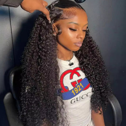 Creative Fashion Front Lace Black Long Curly Hair Dropshipman