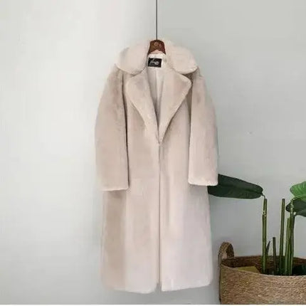 Winter Fashion New High Quality Imitation Velvet Fur Long Coat for Women with Cotton Warm Mink Skin Cashmere Coat - Viva Vista Store