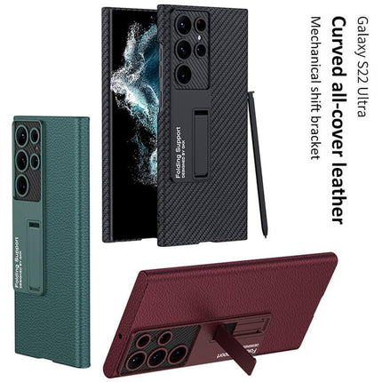 NEWEST Magnetic Holder Leather Case for Samsung Galaxy S22 Ultra 5G - Viva Vista Store