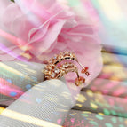 Cross Stud Earrings Rose Gold