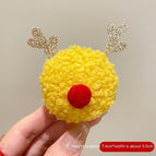 Plush Red Nose Reindeer Brooch
