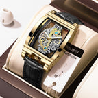 Black leather gold