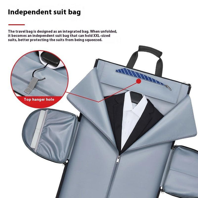 Large Capacity Travel Luggage Formal Suit Folding Buggy Bag Upishoppy