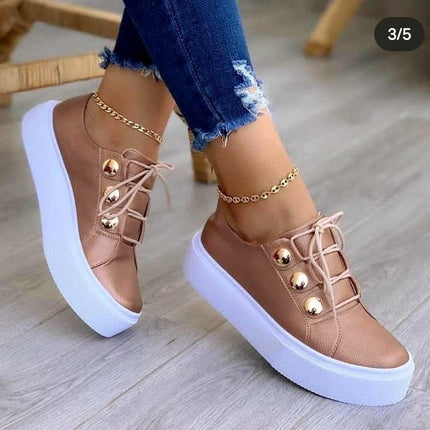 Large Casual Single Shoes Womens European and American New Round Toe Thick Sole Casual Viscose Shoes Single Shoes - Viva Vista Store
