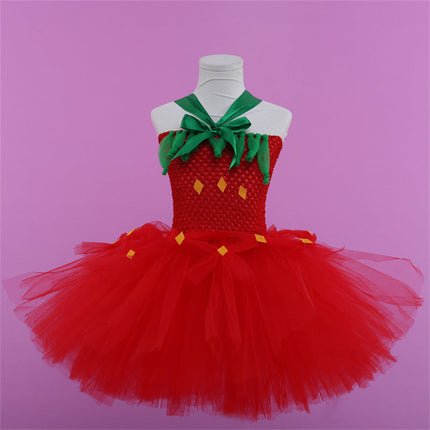 Children's Birthday Girls' Red Princess Dress Dropshipman