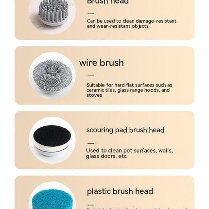 Multifunctional Handheld Wireless Charging Electric Dish Brush - Viva Vista Store