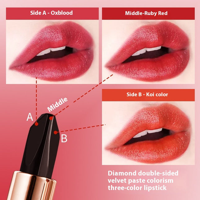 Nourishing Moisturizing Three-color Color-changing Lipstick Dropshipman