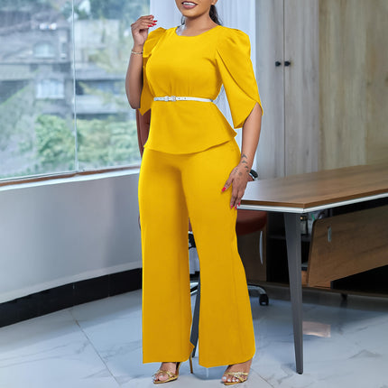 Top Wide Leg Pants Two-piece Set Suit