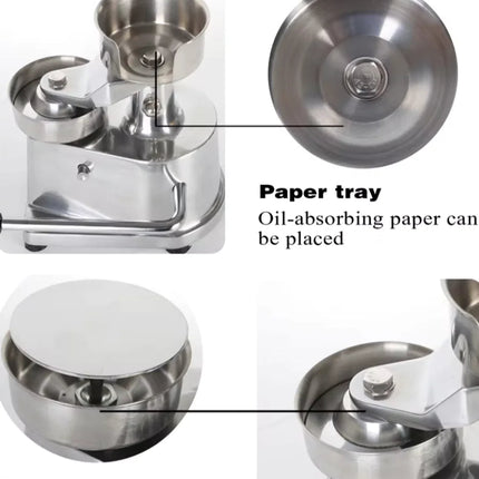 Manual Stainless Steel Hamburger Press - 100mm to 150mm Round Burger Patty Maker Upishoppy