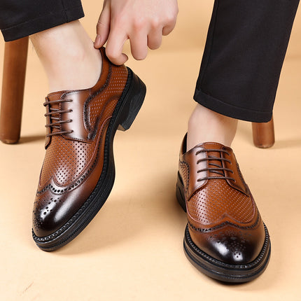 Men's Business Formal Hollow Leather Shoes