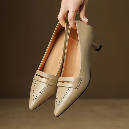 Women's Pointed Toe Mid Heel Shoes
