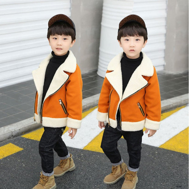 Children's Thickened Fleece Wool Top Lamb Coat Dropshipman
