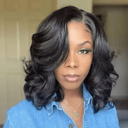 European and American New Cross border E-commerce Bestselling African Women's Wigs with Middle Split and Partial Split Black Short Curly Hair Wholesale - Viva Vista Store