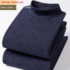 Navy Blue High Necked