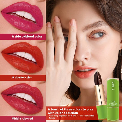 Nourishing Moisturizing Three-color Color-changing Lipstick Dropshipman