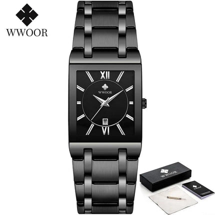 WWOOR Gold Square Men's Quartz Watch - Viva Vista Store