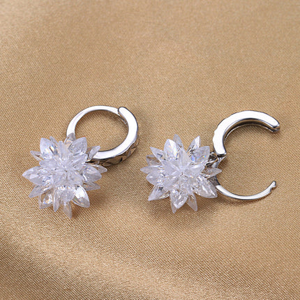 Pure beauty ice 925 silver earrings hypoallergenic non-fading earrings Dropshipman