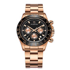 Rose Gold Frame Black
