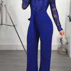 blue jumpsuit