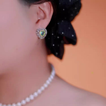 Heart-shaped Stud Earrings For Women Dropshipman