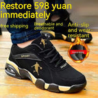 Zapatos de algodón negros y dorados