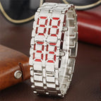 silver metal red