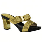 Gold  shoes only