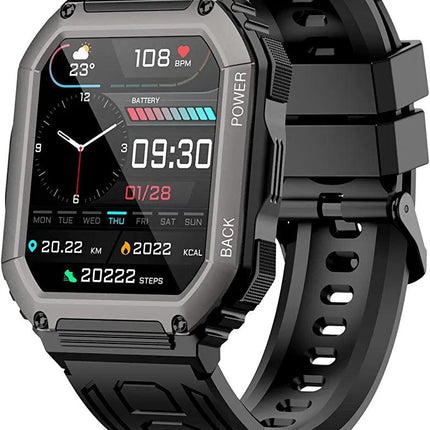 ZYCZWL Military Smart Watches for Men with Bluetooth Call(Answer/Dial Calls) Tactical Outdoor Sports Smartwatch for Android and iPhone 5ATM Waterproof Watch Big Screen Fitness Tracker - Viva Vista Store