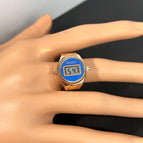 Rose Gold Dark Blue