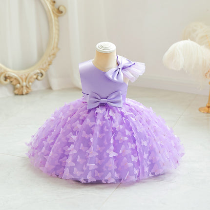 Vestido de princesa de malla para niñas, traje formal para niñas