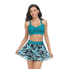 Falda de bikini azul verdoso