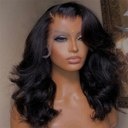 Women's Solid Color Transparent Lace Forehead Wig Dropshipman